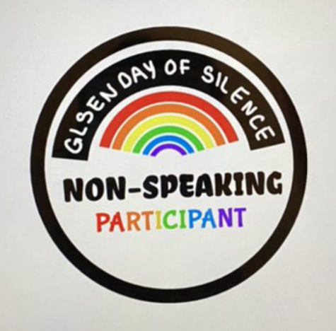 Participants in the GLSEN Day of Silence wore stickers designed by Caitlin Roeltgen.