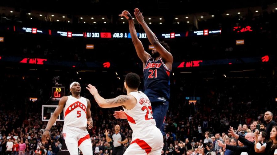 Joel+Embiid%E2%80%99s+game-winning+three-point+buzzer+beater+at+the+end+of+Game+3.+Photo+from+NBA+Getty+Images