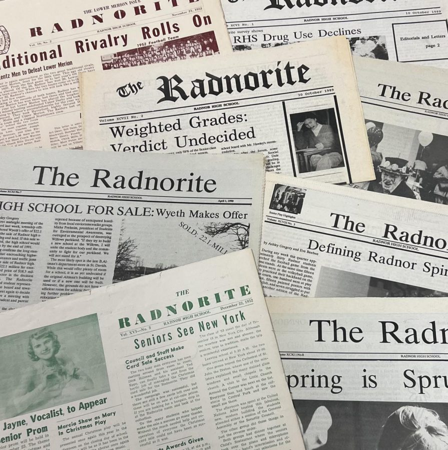 Old+copies+of+the+Radnorite+located+in+the+RHS+Library+Archives+Room.